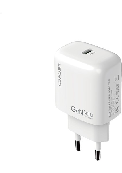 LCH92 Type-C Gan Teknolojili Pd Hızlı Şarj Özellikli Şarj Başlığı 30W Beyaz