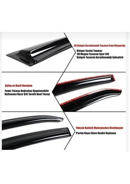 Chery Omoda 5 2023 ve Sonrası Kromlu Cam Rüzgarlığı Takım 4’lü Takım Rüzgar Kesici, Yağmur Önleyici indirimleri