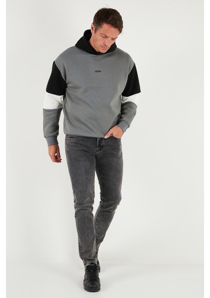 Pamuklu Relaxed Fit Kapüşonlu Içi Tüylü Yumuşak Şardonlu Sweat Erkek Sweat 5905299