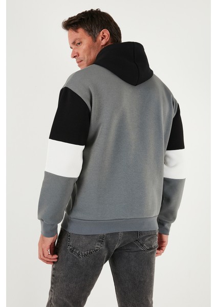 Pamuklu Relaxed Fit Kapüşonlu Içi Tüylü Yumuşak Şardonlu Sweat Erkek Sweat 5905299