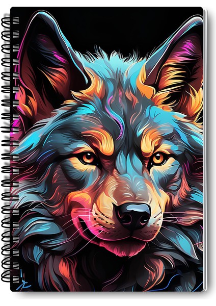 Pop Art Kurt Temalı Tasarım Tel Spiralli 4'lü Hatıra, Günlük, Ajanda, Anı, Okul Defter Seti modelleri