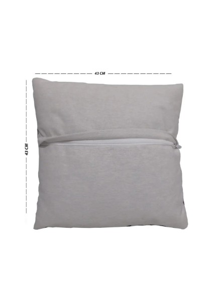 Şans Tüyü Desenli Bej Zemin Dekoratif Hediyelik Kadife 6lı Yastık Kırlent Kılıfı Seti