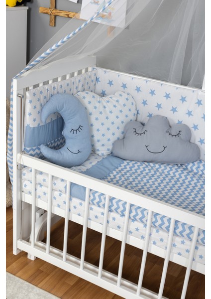 Doğal Ahşap Beşik Anne Yanı Sallanır 70X130 - Yıldız 3 Yastık Uyku Seti +Cibinlik fiyatları