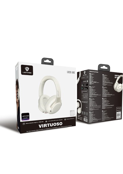 LH29 Anc Özellikli Tws Kulak Üstü Bluetooth Kulaklık V5.4 Beyaz