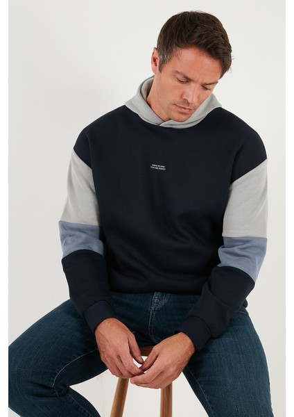 Pamuklu Relaxed Fit Kapüşonlu Içi Tüylü Yumuşak Şardonlu Sweat Erkek Sweat 5905299