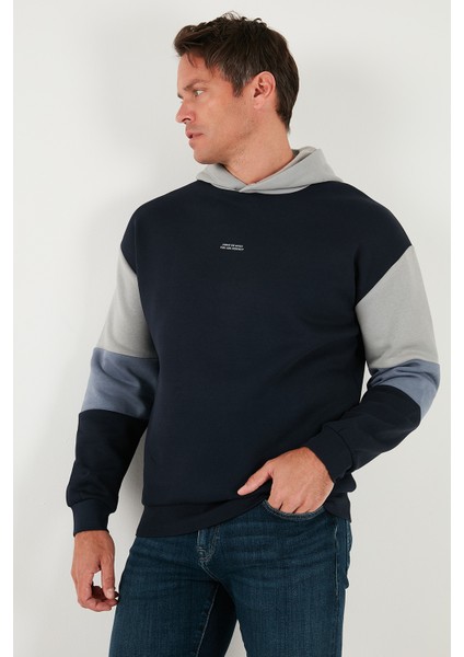 Pamuklu Relaxed Fit Kapüşonlu Içi Tüylü Yumuşak Şardonlu Sweat Erkek Sweat 5905299