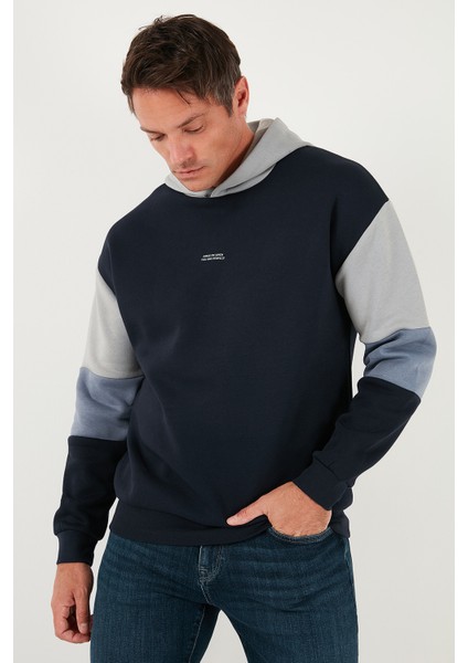 Pamuklu Relaxed Fit Kapüşonlu Içi Tüylü Yumuşak Şardonlu Sweat Erkek Sweat 5905299