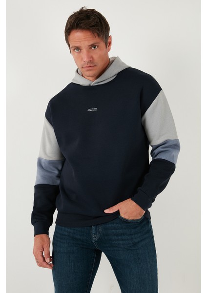 Pamuklu Relaxed Fit Kapüşonlu Içi Tüylü Yumuşak Şardonlu Sweat Erkek Sweat 5905299