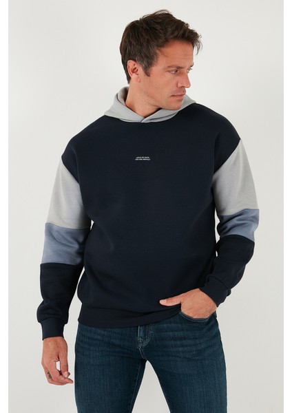 Pamuklu Relaxed Fit Kapüşonlu Içi Tüylü Yumuşak Şardonlu Sweat Erkek Sweat 5905299