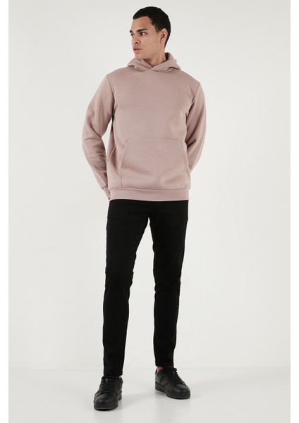 Slim Fit Kapüşonlu Kanguru Cepli Içi Tüylü Yumuşak Şardonlu Sweat Erkek Sweat 5905281