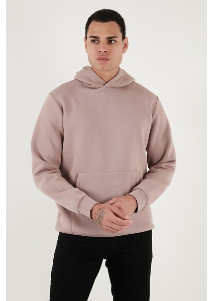 Slim Fit Kapüşonlu Kanguru Cepli Içi Tüylü Yumuşak Şardonlu Sweat Erkek Sweat 5905281