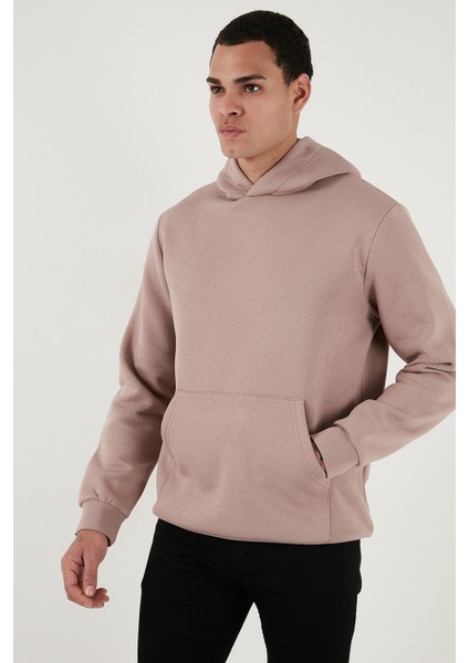 Slim Fit Kapüşonlu Kanguru Cepli Içi Tüylü Yumuşak Şardonlu Sweat Erkek Sweat 5905281