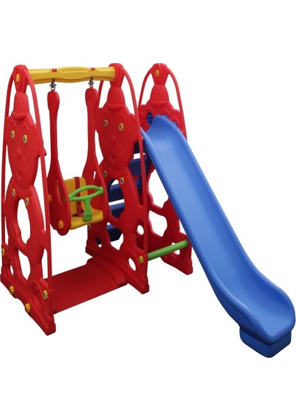 Sevimli Teddy Kaydıraklı Salıncak Set A