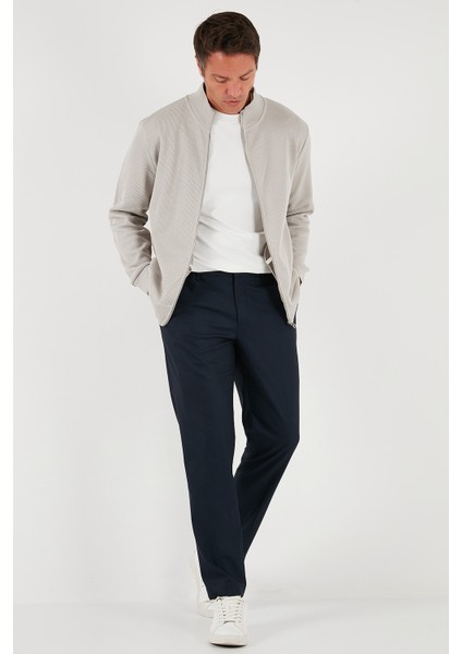 Pamuklu Relaxed Fit Dik Yaka Fermuarlı Hırka Erkek Hırka 5901075