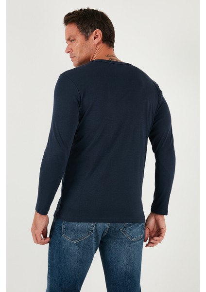 n Pamuklu Slim Fit Bisiklet Yaka Basic Sweat Erkek Sweat 59050741