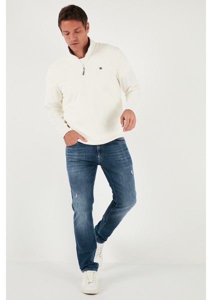 Regular Fit Anti-Pilling Tüylenme Yapmayan Bato Yaka Kışlık Şardonlu Polar Erkek Polar 5906001