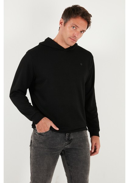 Relaxed Fit Kapüşonlu Yumuşak Dokulu Sweat Erkek Sweat 5901063