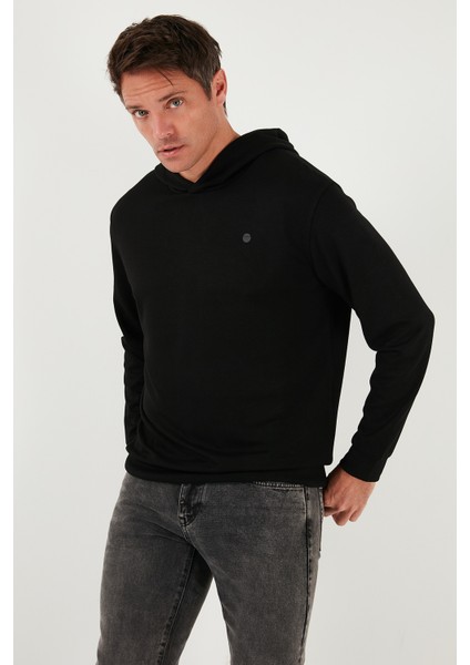 Relaxed Fit Kapüşonlu Yumuşak Dokulu Sweat Erkek Sweat 5901063