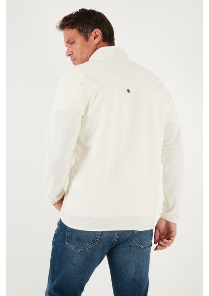 Regular Fit Anti-Pilling Tüylenme Yapmayan Bato Yaka Kışlık Şardonlu Polar Erkek Polar 5906001