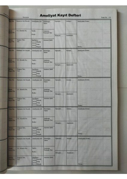 Ameliyat Defteri 200 sayfa fiyatları