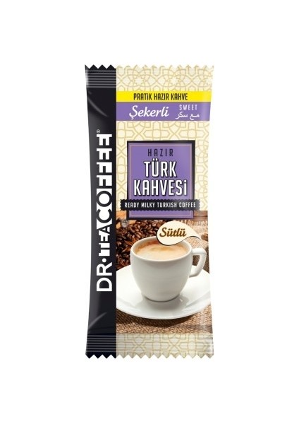 Drcoffee Hazır Türk Kahvesi Sütlü Şekerli 17GR 24 Lü fiyatları