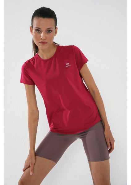 Viva Kırmızı Basic Kısa Kol Standart Kalıp O Yaka Kadın T-Shirt - 97144 indirimleri
