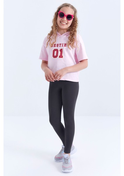 Antrasit Yüksek Bel Dar Paça Kız Çocuk Tayt - 75047 fiyatları