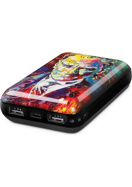 Artpower Atatürk Renkli Portre 10.000 Mah Taşınabilir Şarj Aleti / Powerbank