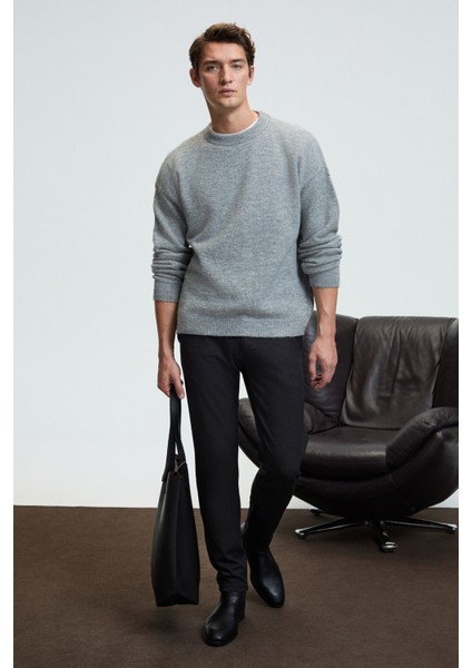 Tromso Erkek Pofuduk Yumusacık Recyle Bisiklet Yakalı Triko Grimelanj Kazak modelleri