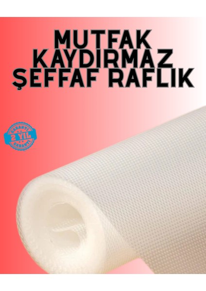Techmrt Eva Malzemeden Kaydırmaz Şeffaf Raflık Buzdolabı Kaplaması