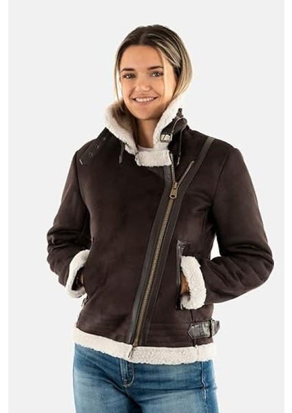 Kadın Mont Kahverengi 15304775 Onlnewdıana Avıator