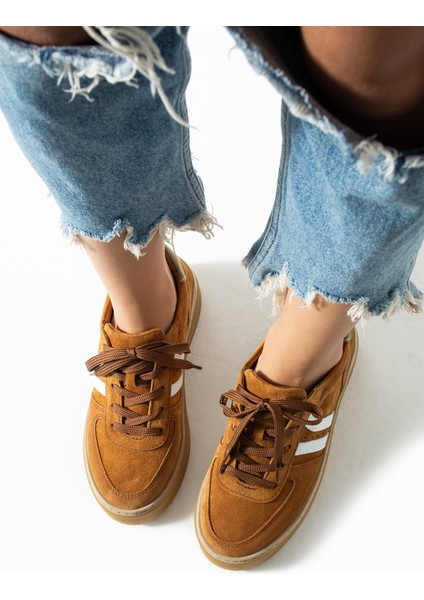 Moneas Kadın Hakiki Süet Deri Taba Spor Ayakkabı fiyatları
