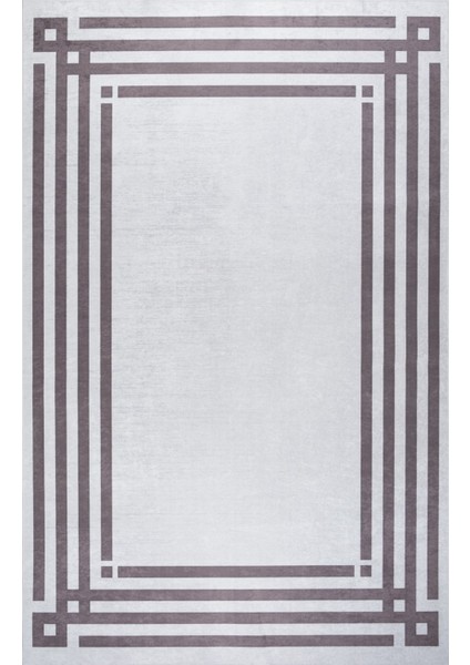 Bianca Eco Dijital Baskı Makinada Yıkanabilir Kaymaz Taban Dekoratif Halı Kahverengi 21531 fiyatları