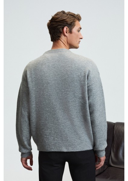 Tromso Erkek Pofuduk Yumusacık Recyle Bisiklet Yakalı Triko Grimelanj Kazak