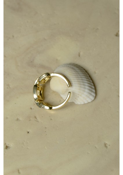 Zirkon Taşlı Çelik Yüzük