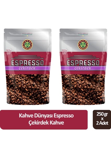 Espresso Çekirdek Kahve 250 gr x 2 Adet