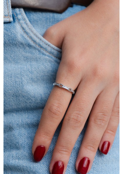 Zirkon Taşlı Çelik Yüzük fiyatları