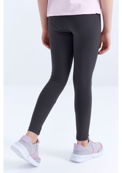 Antrasit Yüksek Bel Dar Paça Kız Çocuk Tayt - 75047 indirimleri