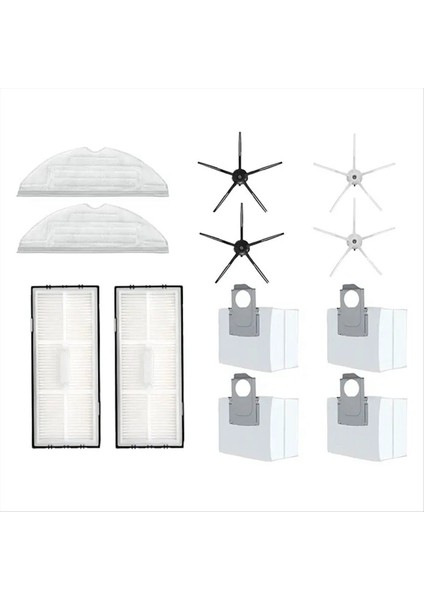 Roborock Için Aksesuarlar S7 Maxv Ultra S7 Pro Ultra Robot Vakum Aksesuarları Fırça Paspası Hepa Filtre Toz Çantası Temizlik (Yurt Dışından)