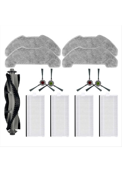 Airrobo P30 Yedek Parçalar Için Aksesuarlar Ana Yan Fırça Hepa Filtre Mop Bez (Yurt Dışından)