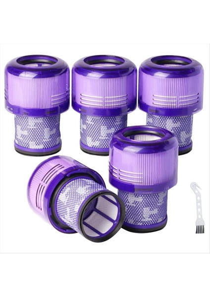 V11 Dyson Için Filtre Değiştirme V11 V15 Vakumları Algılayın Bölüm 970013-02 5 Paket Filtreleri ve 1 Temiz Fırçası (Yurt Dışından)
