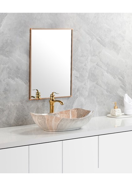 Kavun Mermer Desenli Çanak Lavabo fiyatları