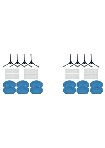 8pcs Filtre Yan Fırça Paspas Bezi Mamnv BR150 BR151 / Zcwa BR150 BR151 / Onson BR150 BR151 Robot Vakum Süpürücü (Yurt Dışından)