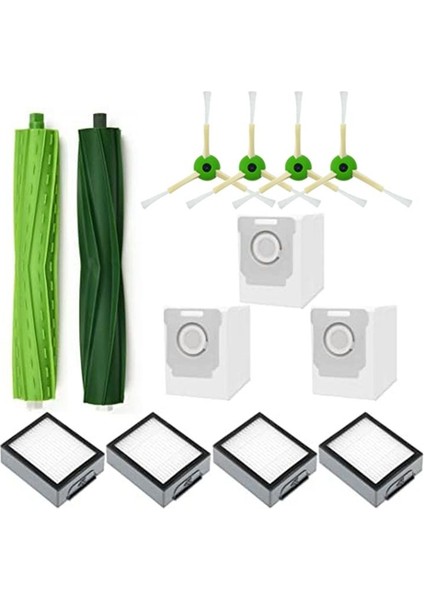 Irobot Roomba Combo Için Yedek Parçalar J7+ Vakum Temizleyici Aksesuarlar Kauçuk Yan Fırçalar Filtreler Çantalar (Yurt Dışından)