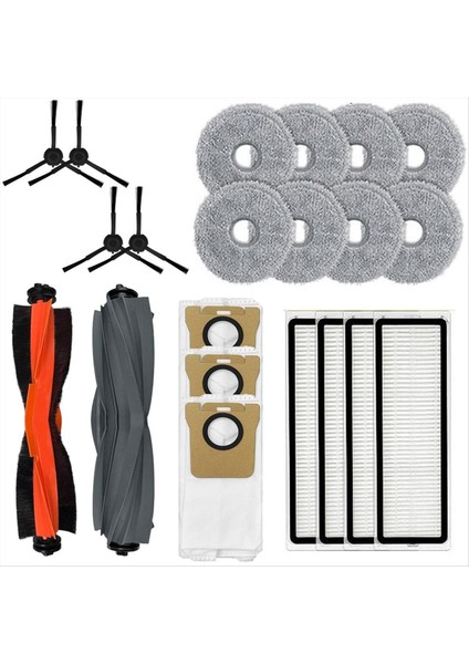 Dreame L20 Ultra Için Aksesuar Kiti Dreame X20 Pro / X20 Pro Plus Robot Vakum Fırçalar Filtreler Mop Kumaşları Toz Torbaları (Yurt Dışından)