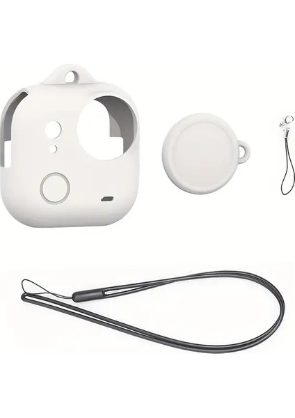 INSTA360 Go Ultra Silikon Kılıf ve Lens Cap (Lens Kapağı) Seti Beyaz
