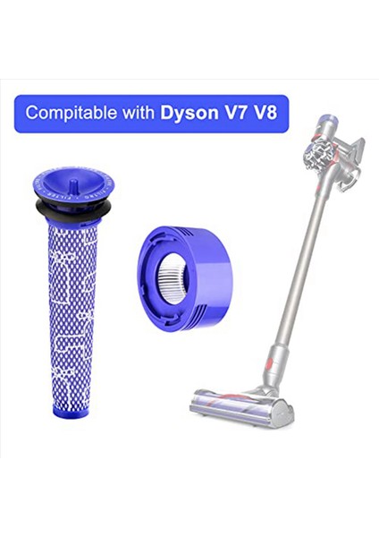 8 Pack Filtre Dyson V7 V8 Hayvan ve V8 Mutlak Kablosuz Vakum Süpürge Hepa Filtre Değiştirme (Yurt Dışından) modelleri