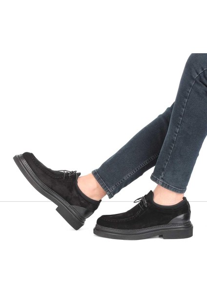 Erkek Siyah Bağcıklı Süet Deri Günlük Ayakkabı fiyatları