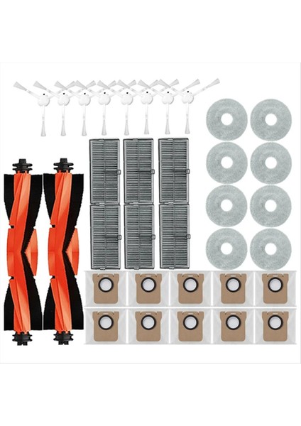 Xiaomi Mijia M30S Için D103CN Robot Vakum Yedek Parçalar Ana Yan Fırça Hepa Filtre Mop Bez Torbaları Aksesuarlar (Yurt Dışından)