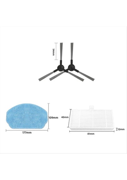 Kabum Smart 100 Robot Için Vakum Temizleyici Yan Fırça Hepa Filtre Mop Bez Aksesuarları Yedek Yedek Parçalar (Yurt Dışından) indirimleri